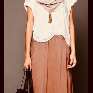 Burnt Orange Maxi Skirt